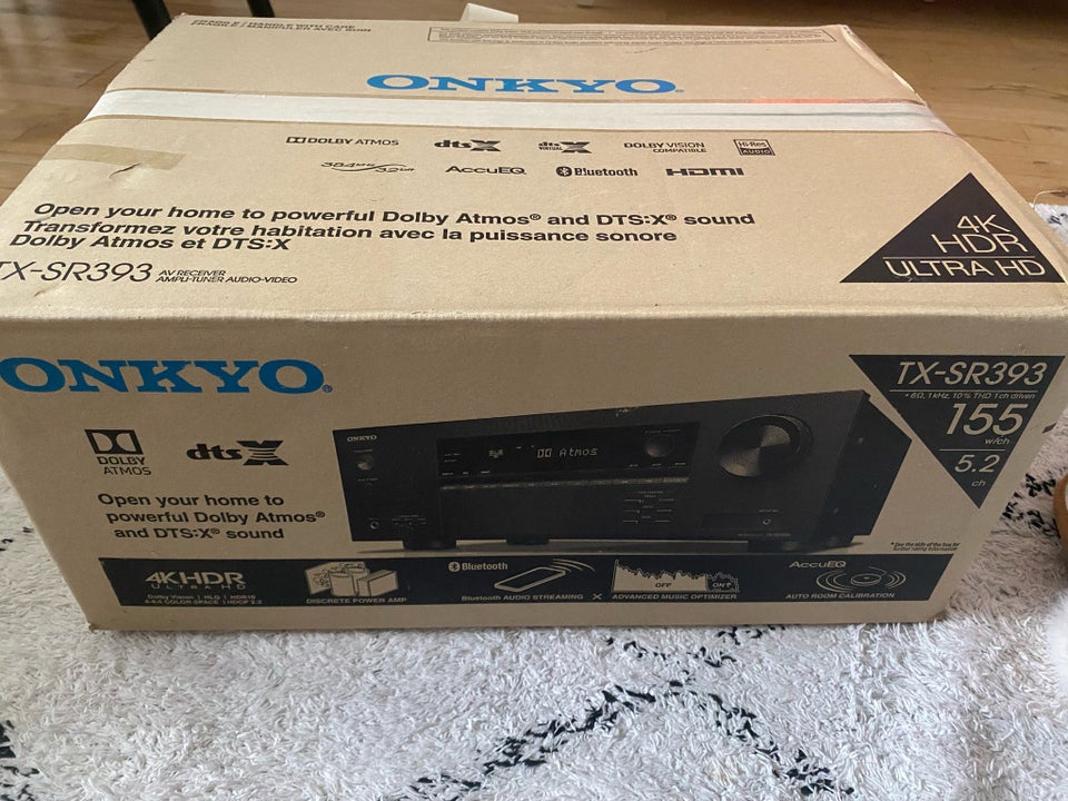 Onkyo, TX-SR 393, 5.2 kanaler