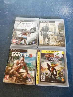 4 Fantastiske PS3 Titler, PS3, Assassins Creed IV: Black Flag
Crysis 2
Far Cry 3
Ratchet & Clank: To
