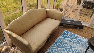 Sofa, stof, 3 pers., Antik sofa, ukendt materiale, kender ikke alder, længde 170 cm dybde 70 cm, høj