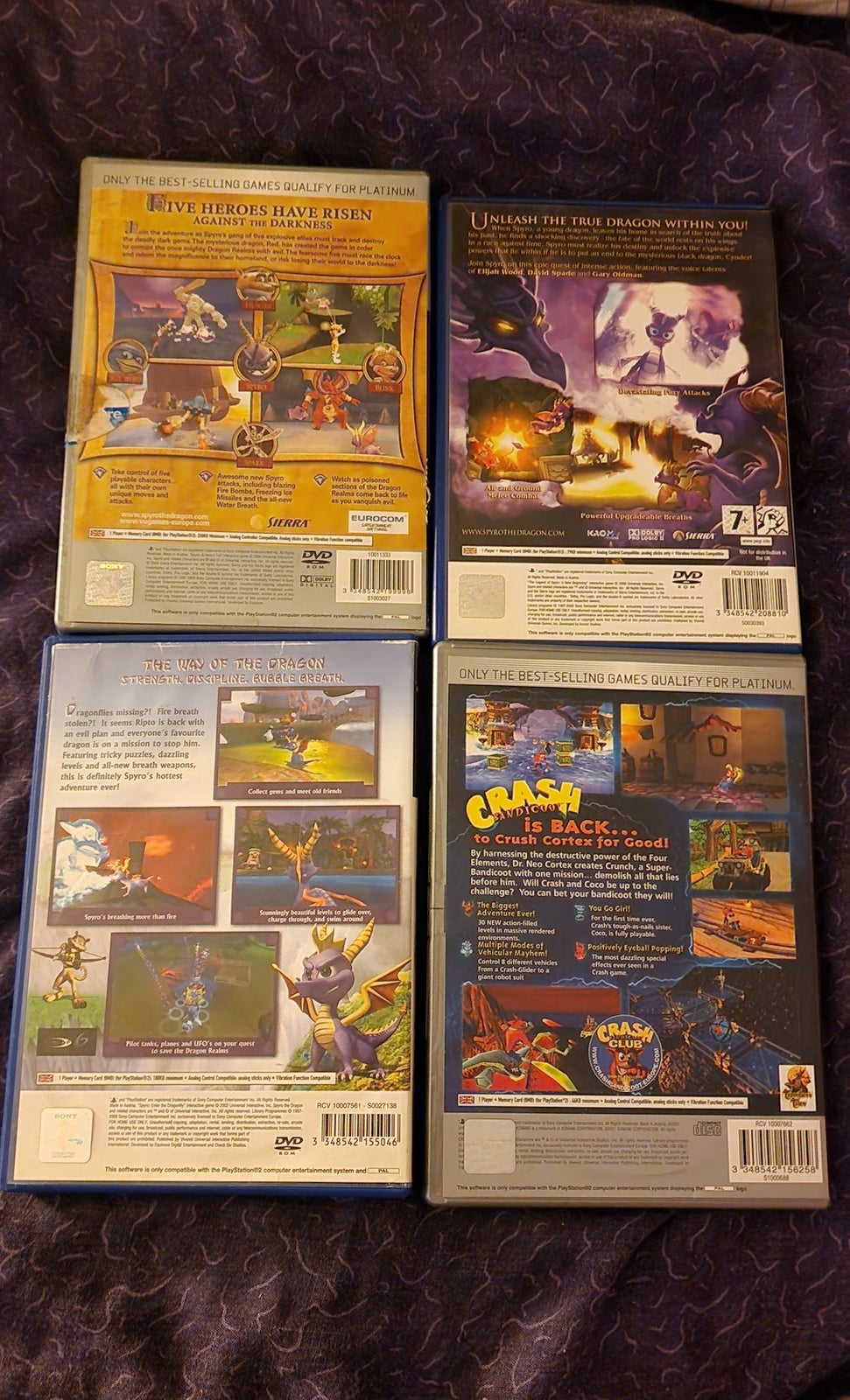 Ps2 Spyro og Crash bandicoot spil sælges Billigt, PS2