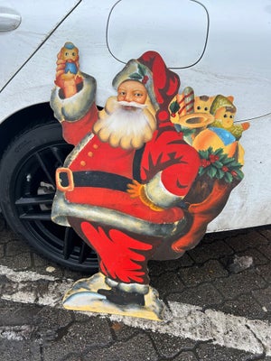 Julepynt, julemand, skilt, 2 ens store vintage julemænd lavet i træ og malet.
Er fra gamle skilte.
P
