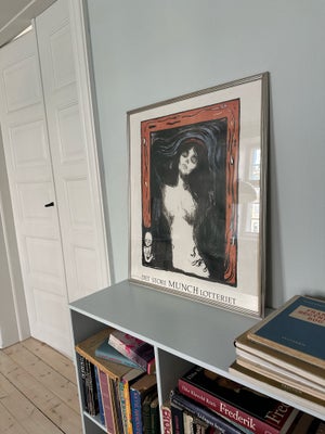 Kunstplakat, Edward Munch, motiv: Kvinde, b: 51 h: 61, Plakat fra udstillingen “det store Munch lott