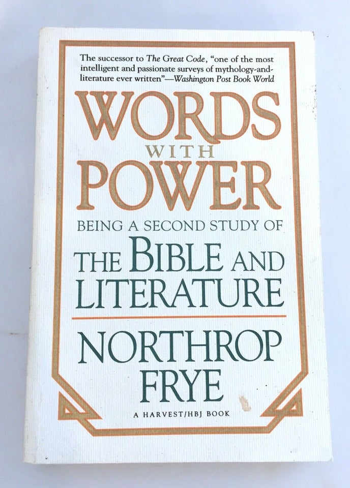 Words with Power, Northrop Frye, genre: anden kategori