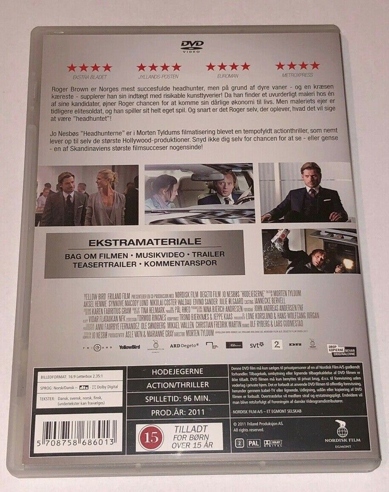 Jo Nesbøs Headhunterne, DVD, andet