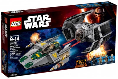 Lego Star Wars, 75150 Vader's TIE Advanced vs. A-wing, Nyt og uåbnet sæt fra 2016.
Sættet indeholder