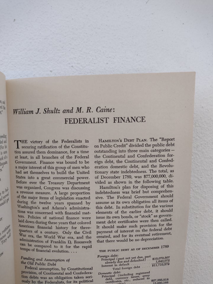 Hamilton and the National Debt, George Rodgers Taylor ,