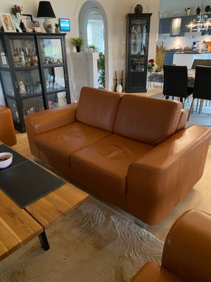 Sofa, læder, 2 pers. , Function made i Denmark, Store sofaer i ægte læder. Function made i Denmark i