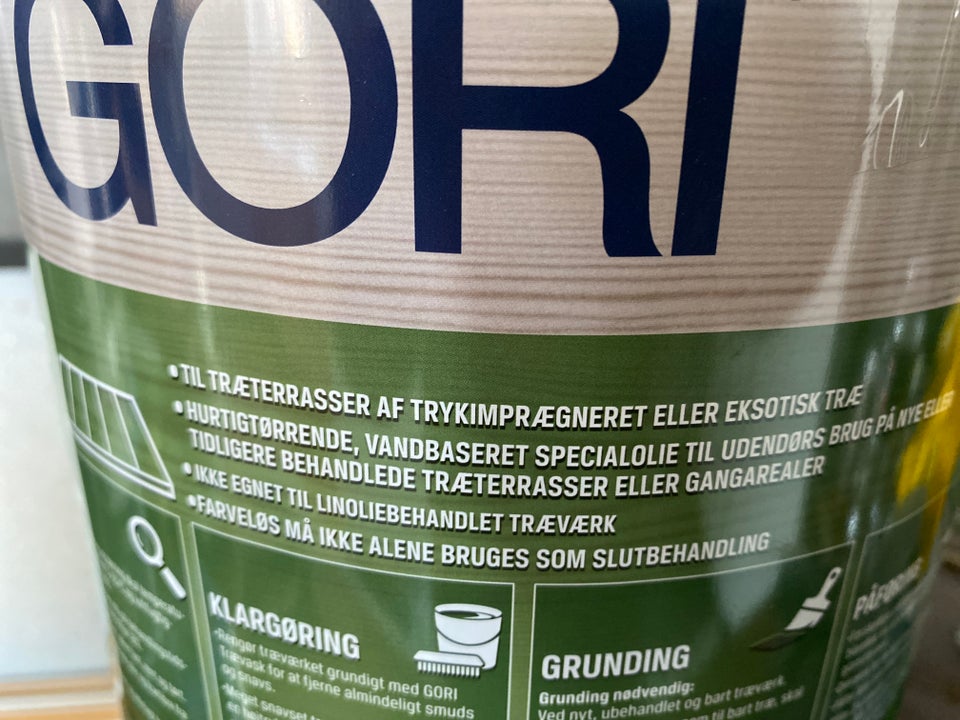 Transperant træ terrasseolie, Gori 304, 10 liter liter