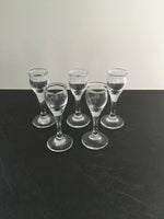 Glas, 5 Holmegaard Idéelle - Snapseglas på stilk 3 cl.,