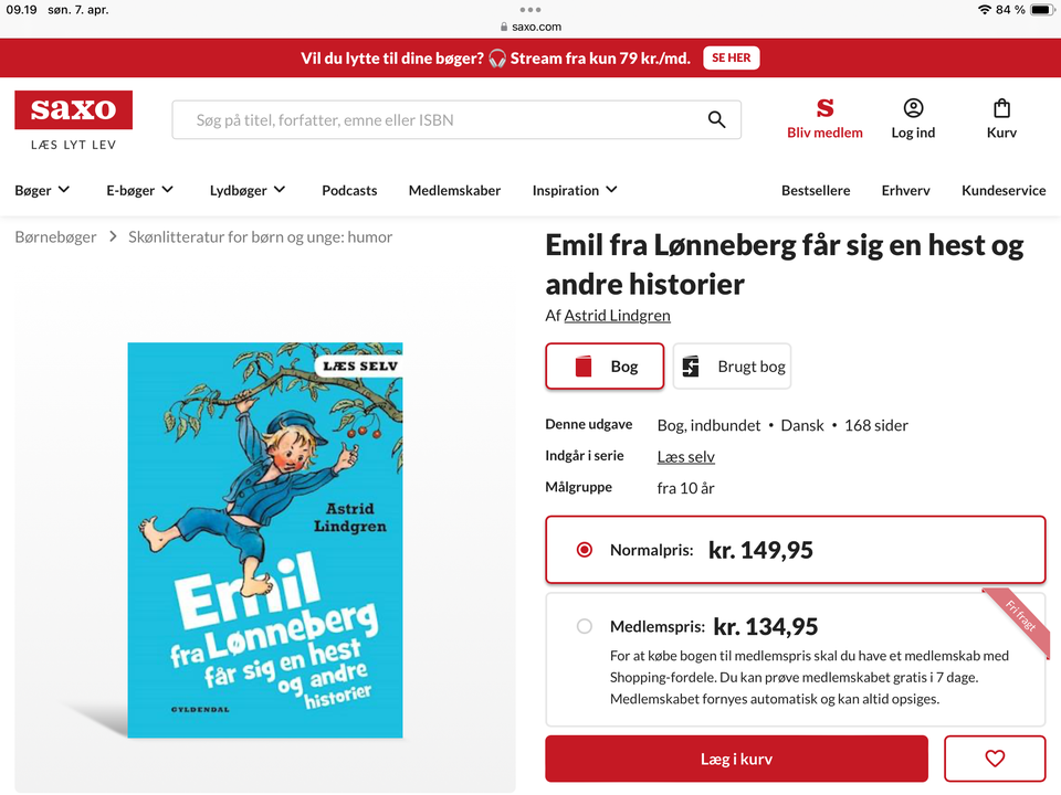Emil fra Lønneberg får sig en hest og andre …, Astrid Lindgren