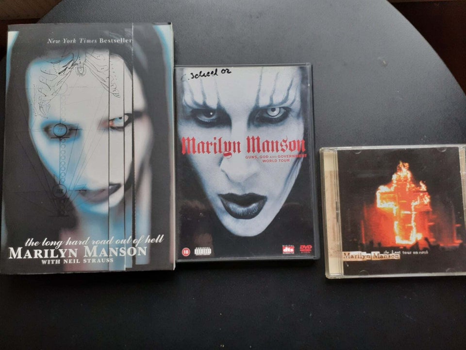 Marilyn Manson: 3 titler, cd, dvd og bog