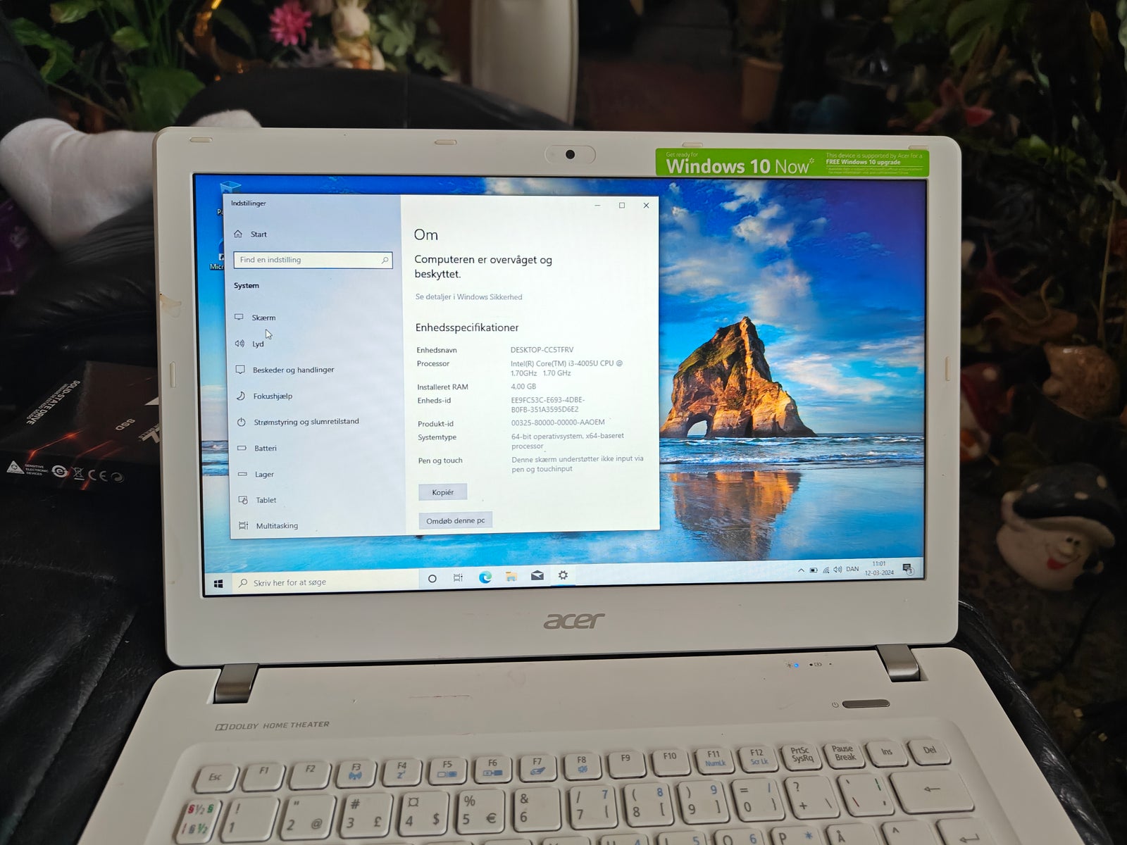 Acer Aspire v13, 1,7 i 3 GHz, 4 GB ram