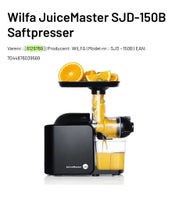 Juicepresser, Wilfa Juicemaster