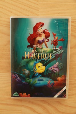 Den lille havfrue, DVD, tegnefilm, Walt Disney klassiker nr. 28.
Dansk tale
