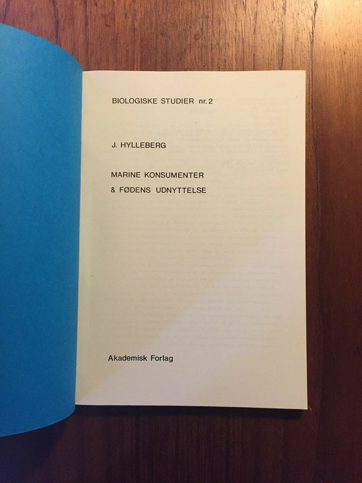 Marine konsumenter og fødens udnyttelse, J. Hylleberg,