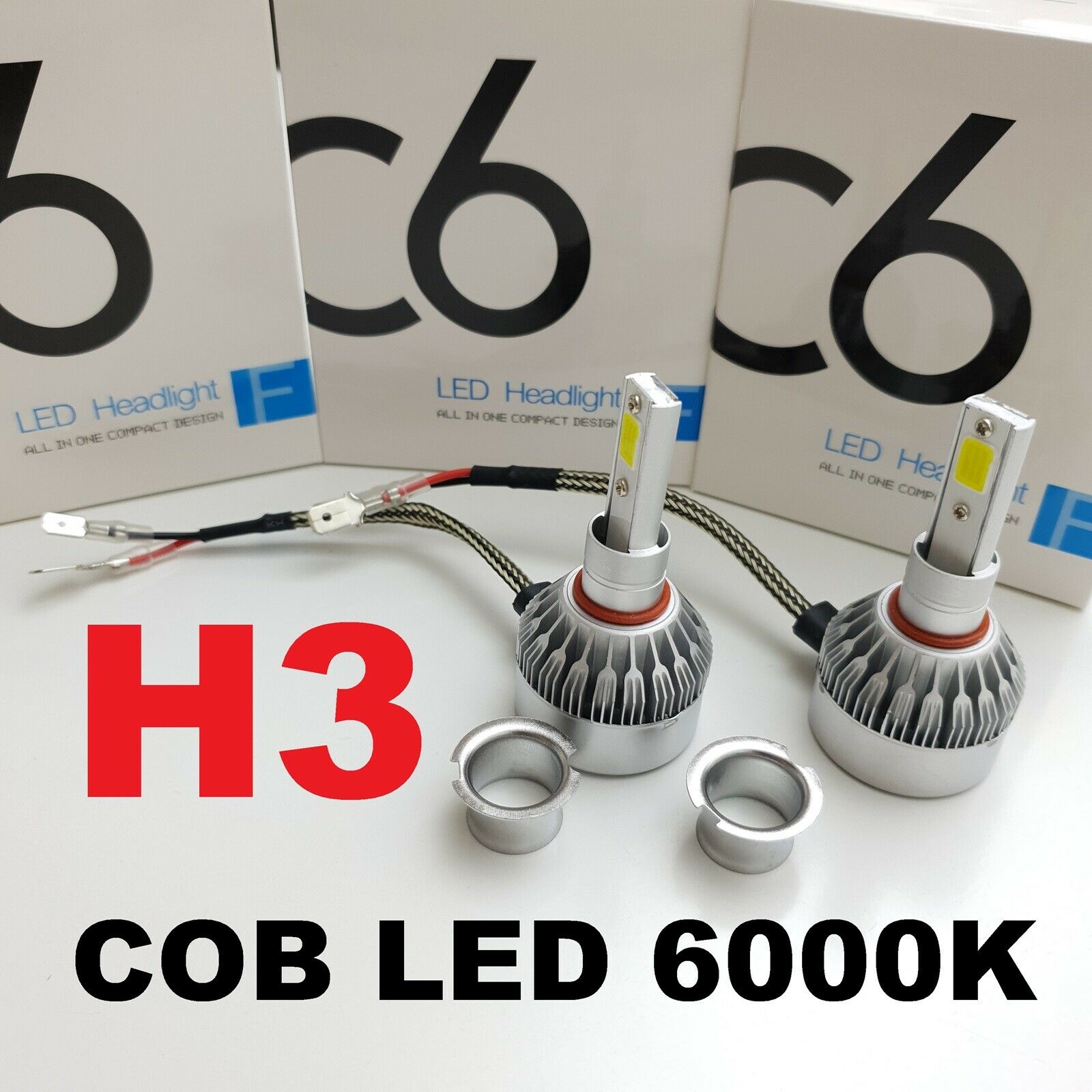 Lys lygter, H3 COB LED Pærer 7600LM 72W – dba.dk – Køb og Salg af Nyt og Brugt