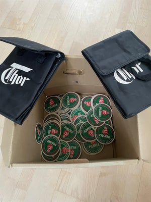 Ølbrikker, Ølbrikker og 2 termo tasker med thor logo