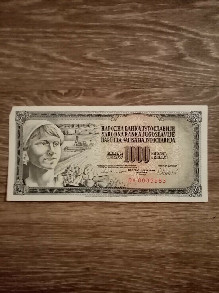 Østeuropa, sedler, 1000 Dinara