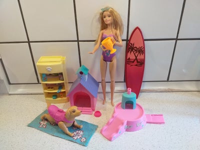 Barbie, Mattel Barbie 2 sæt, Mattel BARBIE

Barbie "swimmin' pup pool" sæt fra 2015, Nr. 1186
+
Barb