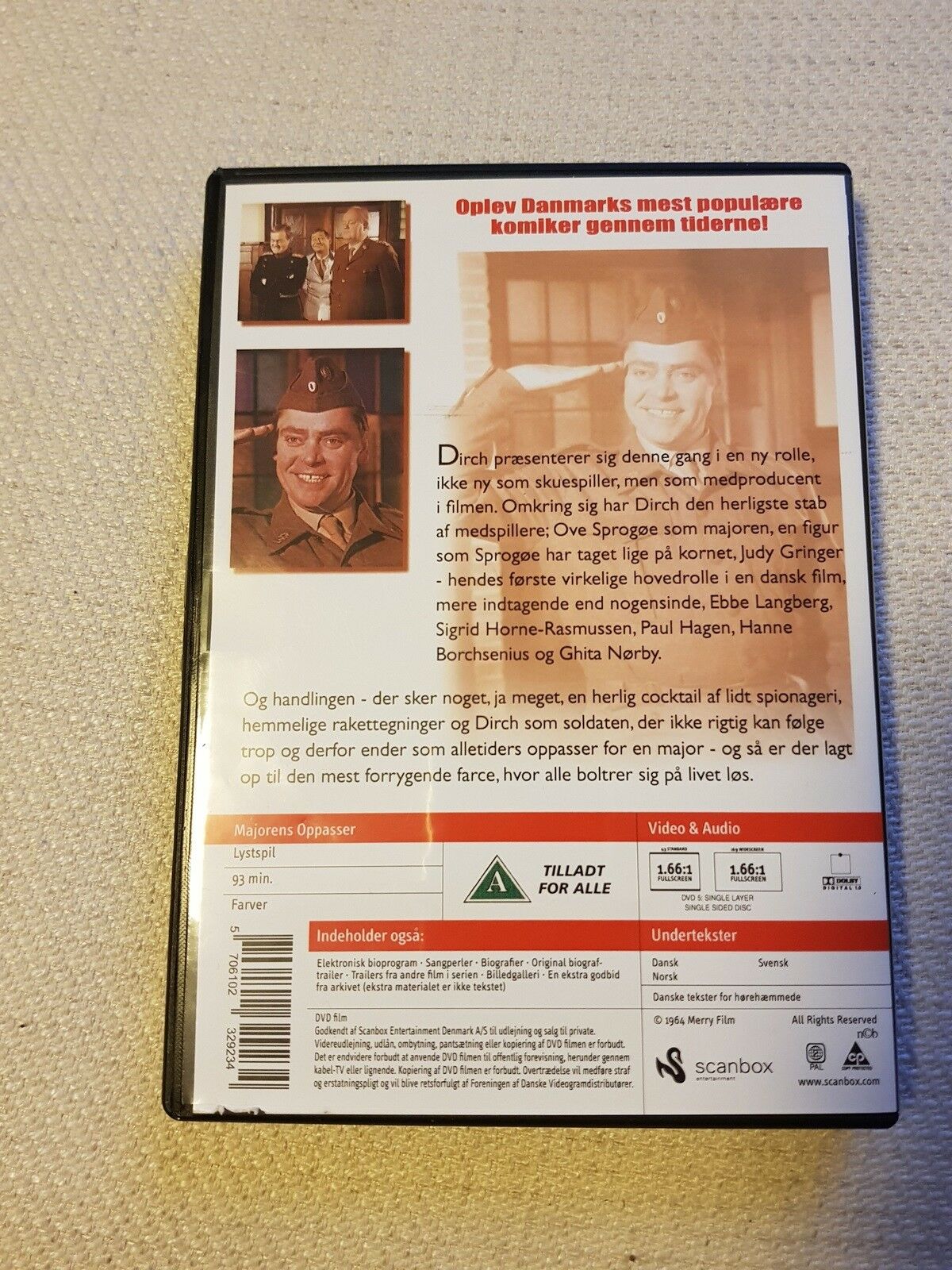 Majorens oppasser, instruktør Sven Methling, DVD