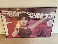 Plakat i sort ramme, Manga/anime, motiv: Powerkvinde