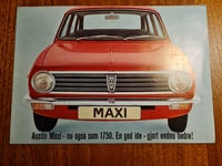 Austin Maxi modelbrochure fra 1970.

12 sider p...