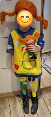 Udklædning Kostume Fastelavn, Pippi kostume/udklædning, som passes fra str 6-10år.

Fuld pakke fra t