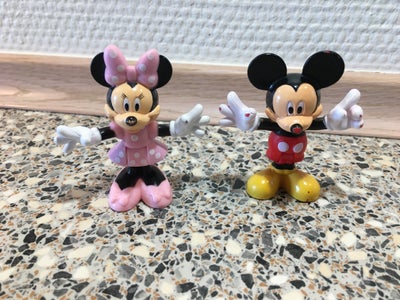 Disney, Mickey mouse og Minnie mouse figur, Disney, Disney figur Mikey mouse og Minnie mouse. 7 cm h