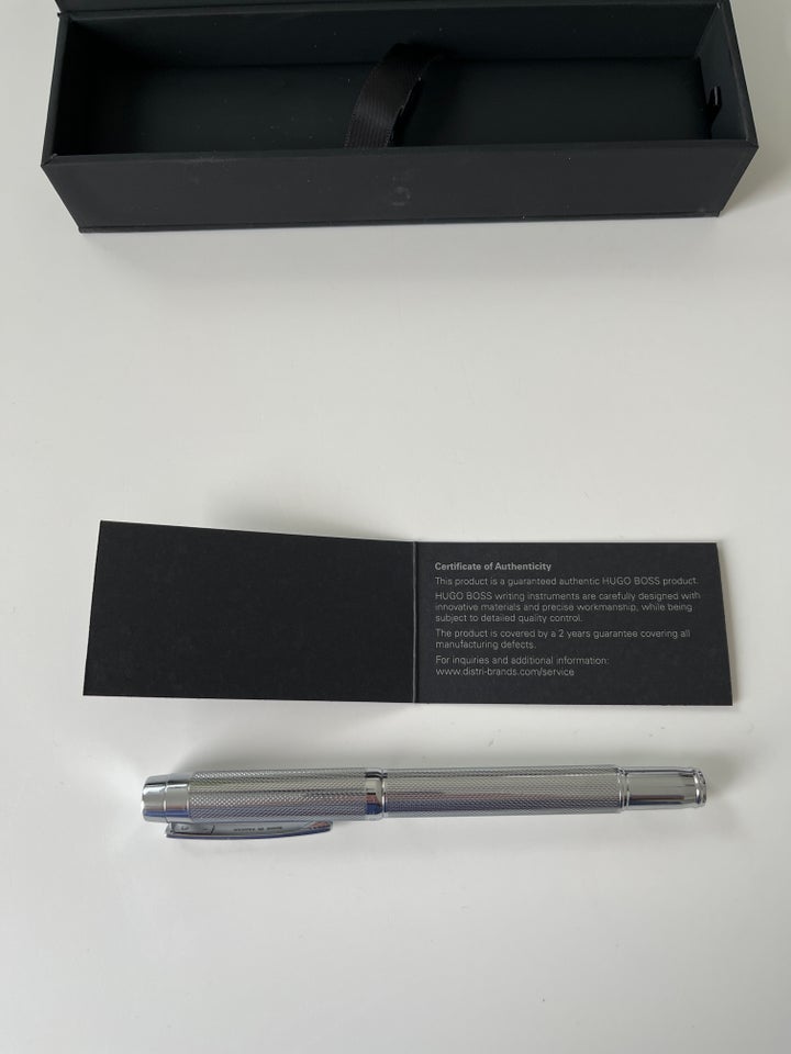 HUGO BOSS CHROME-PLATED BALLPOINT PEN WITH DIAMO...