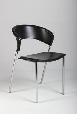 Spisebordsstol, Calligaris Harada CS / 337 made in Italy, Italiensk læderstol i fin stand, skarpt It