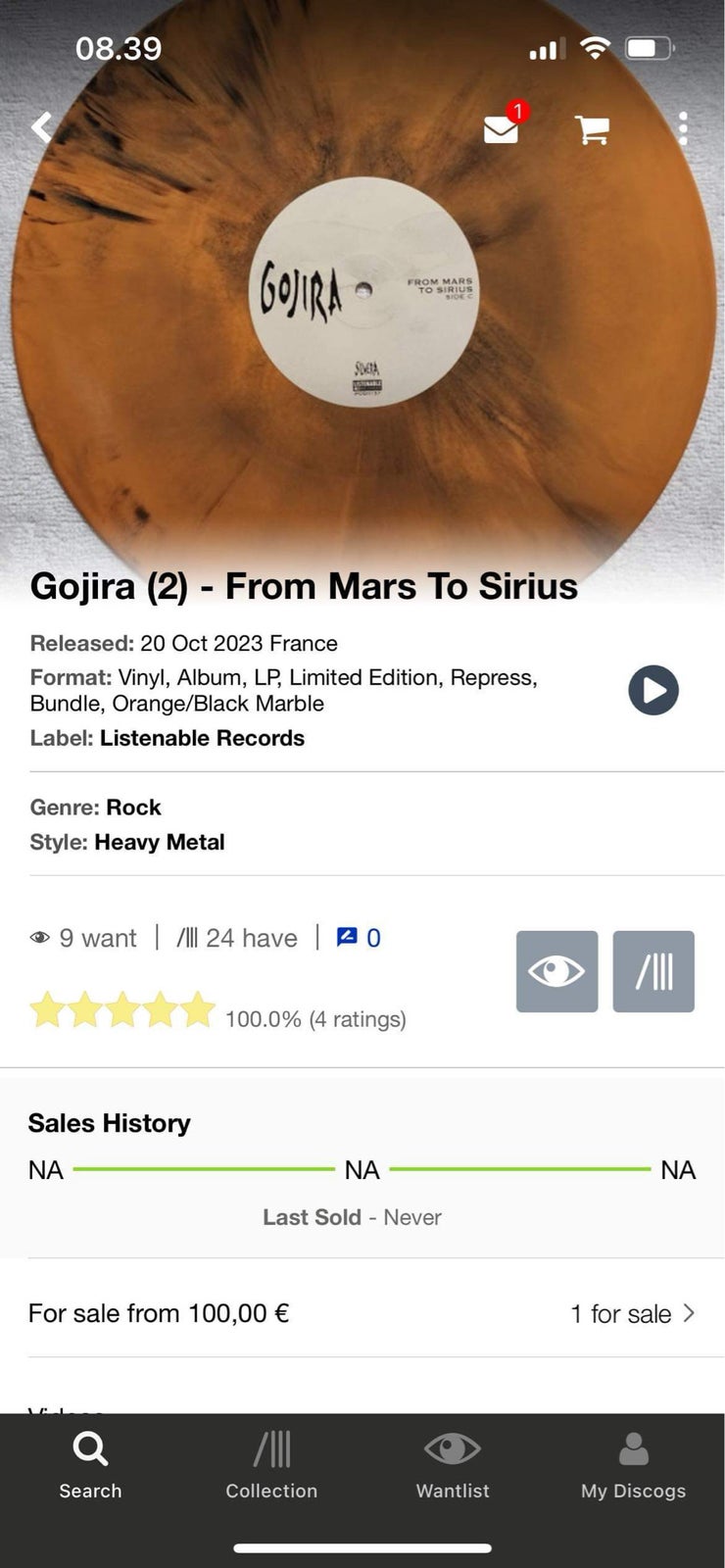 LP, Gojira, From Mars To Sirius