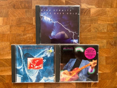 Dire Strats: Money for nothing + on every street+Love over gold, rock, 3 cd'er med Dire Straits:
- M
