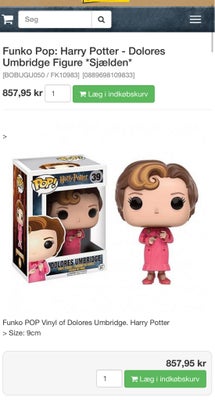 Dukker, Funko pop figur: Dolores Umbrigde (Harry potter), Sjælen udgave!
Funko pop figur af Dolores 