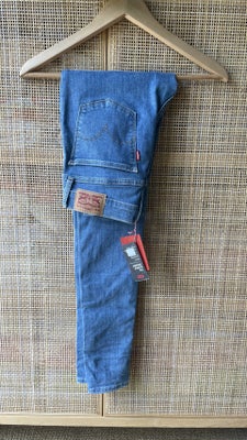Jeans, Levi's, str. 26,  Blå,  Stretch denim, Levi's super skinny jeans 710 i størrelse W26, kun bru