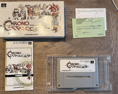 Chrono Trigger, Super Nintendo, Chrono Trigger komplet i kasse med manual og vedlægssedler. Original