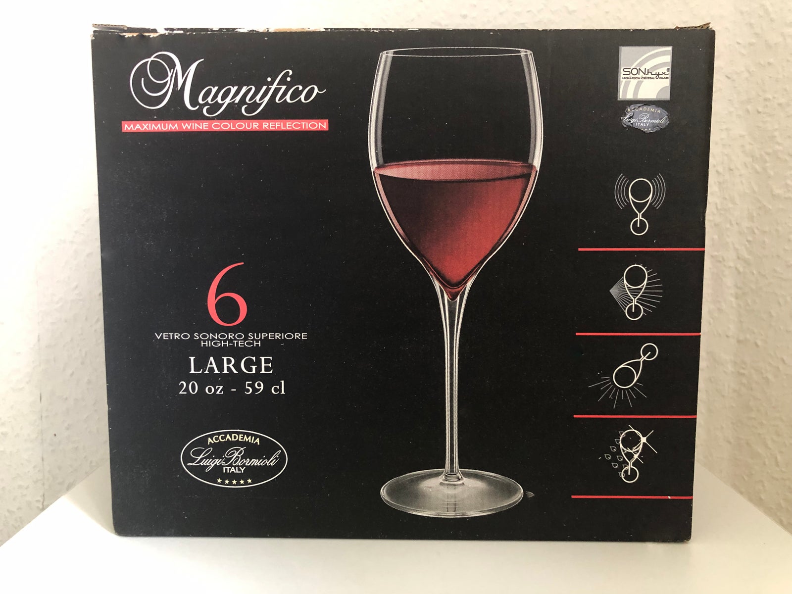 Glas, Rødvinsglas 59cl, Luigi Bormioli – – Køb og Salg Nyt og Brugt