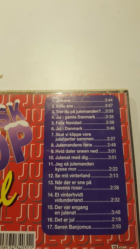 Various / Diverse: CD : Glædelig jul - En rigtig dansk top jul,