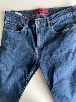 Jeans, HUGO, str. 31, Blå, Bomuld, elastan, Næsten som ny, Str 31/34, Hugo Boss