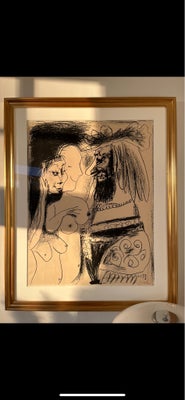 Limit Edition , Pablo Picasso , motiv: Le Vieux Roi, b: 67 h: 82,5, Pablo Picasso, Mourlot, Paris. 
