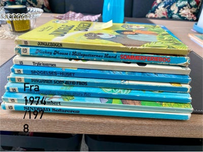 Diverse gamle Disney bøger fra Anders And’s bogklu, Disney, genre: eventyr, NY PRIS.  PRISEN ER PR S