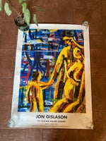 Plakat, Jon Gislason, motiv: Tre på stranden