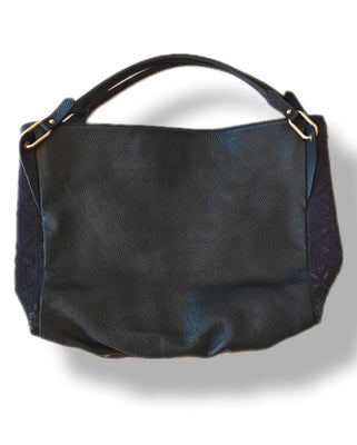 Skuldertaske, andet mærke, læder, Gilda Tonelli made in Italy mørkeblå lædertaske. Brugt kortvarigt 