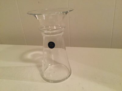 Glas, Hamony vase klar, Holmegaard Glasværk, 1 konisk vase med to buer unden den trompetformede mund