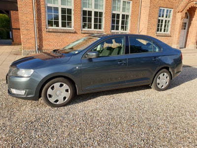 Skoda Rapid, 1,2 TSi 86 Ambition Spaceback, Benzin, 2014, km 200000, lysblåmetal, træk, nysynet, kli