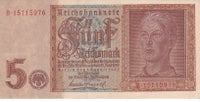 Vesteuropa, sedler, (2237) Tyskland 5 Mark