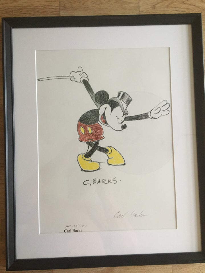 Serigrafi, Carl Barks, motiv: Mickey Mouse