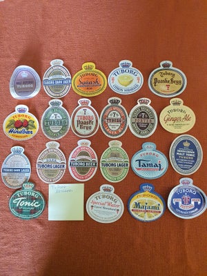 Andre samleobjekter, Øl etiketter fra forskellige bryggerier, Se fotos for detaljer.  Pr. Foto kr 10