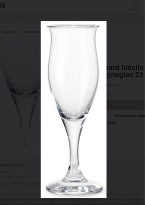 Glas, 1 Holmegaard Idéelle Champagneglas 23 cl, Holmegaard Idéelle 1. Sortering., 1 Holmegaard Idéel