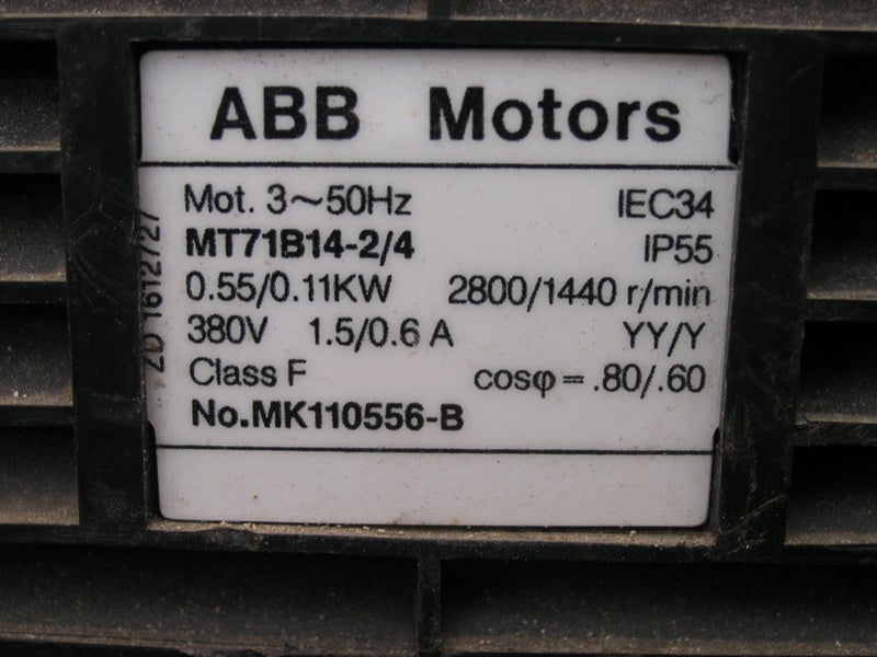 Elmotor 380V, med 2 hastigheder