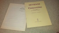 Noder, Devienne Concertino for 2 klarinetter og klaver